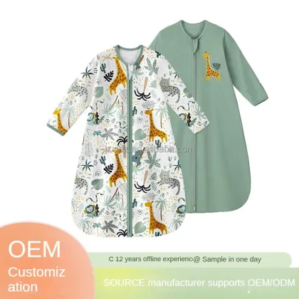 Warm 2-Piece Anti-Kick Baby Pajamas for Newborns - Winter & Summer