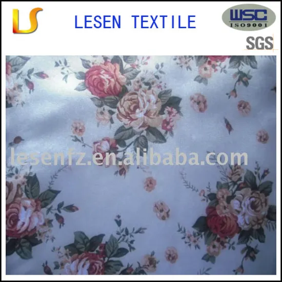printed 100% polyester satin fabric, women fabric