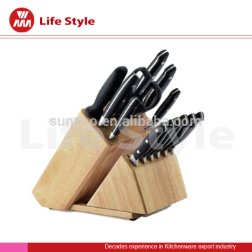 15 pcs stainless steelknife kitchen set with scissors and steak knife produced by knife manufacturer