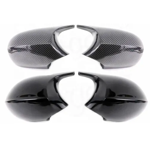 Glossy Black Carbon Fiber BMW 1/3 Series Side Mirror Caps