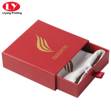 Custom Luxury Jewelry Ring Box In Chinese Red