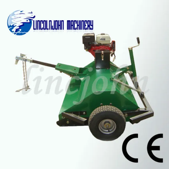 red ATV flail mower with EPA engine