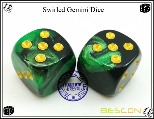 Swirled Gemini Dice