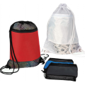 Nylon drawstring swimming bags with mesh