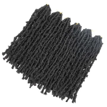 New Distressed  Butterfly Locs Short Water wave passion twist hair for Butterfly Locs faux dreadlocks Bohemian locs