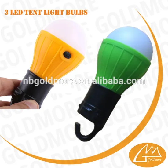 GOLDMORE1 3 LED Camping light bulbs use 3XAAA battery LED Tent Light