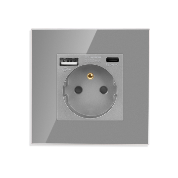 Bingoelec 16A French Socket - Intelligent Recognition 18W Fast Charging Wall Socket