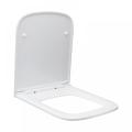 Siège de toilette blanc duroplastique, forme carrée