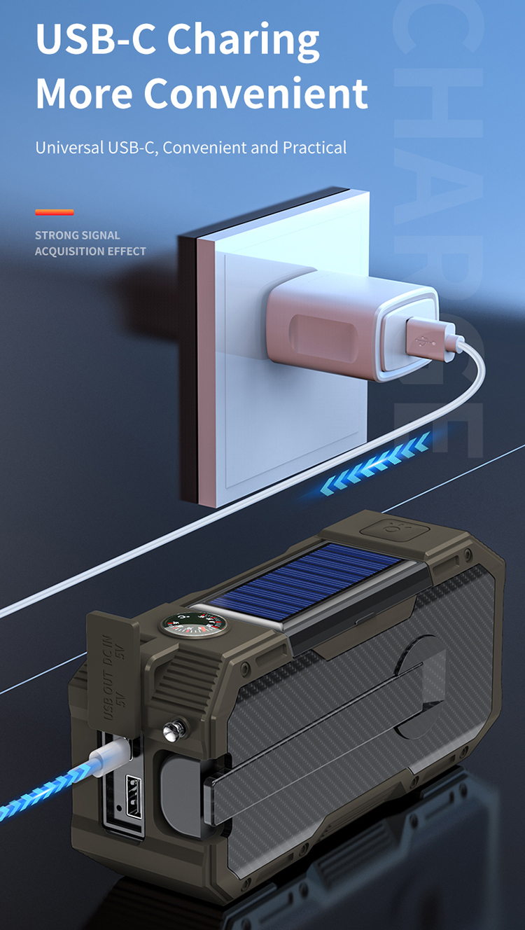 Solar radio waterproof speaker