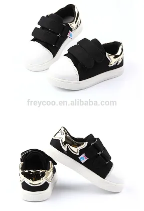 High quality Black baby shoes casual kids shoes kids canvas shoes