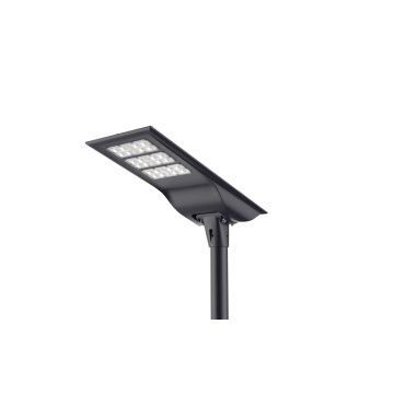 Trois rangées Black Solar Imperproof Garden Street Light