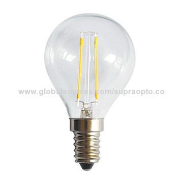 C37/2w E14 Filament LED Bulbs, 2700K Color Temperature