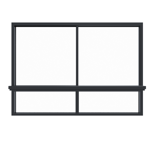 Janela deslizante de alumínio com 2 painéis Jazz Auto Lock