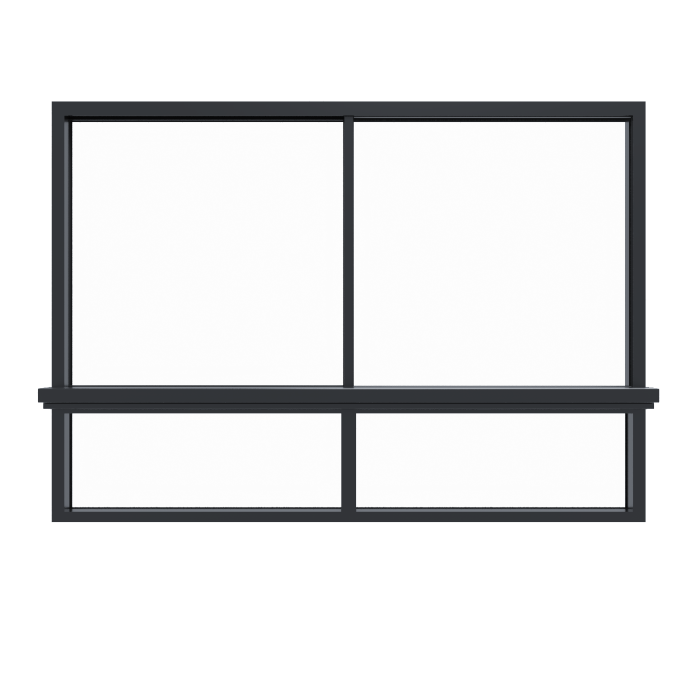 Janela deslizante de alumínio com 2 painéis Jazz Auto Lock