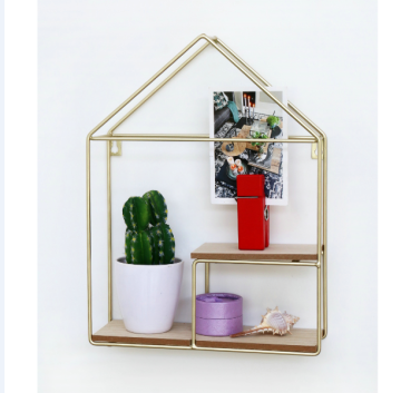 24232Metal wall mounted rack in house shape