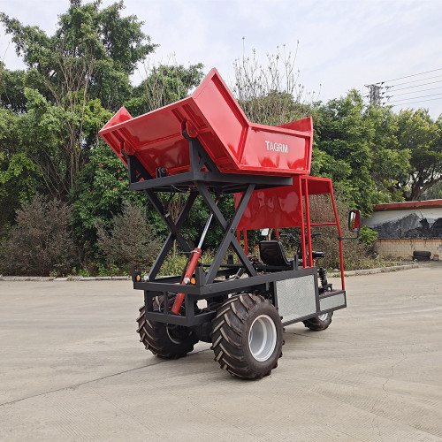 Transferencia de tierras de cultivo Pequeño camión volquete de tres ruedas