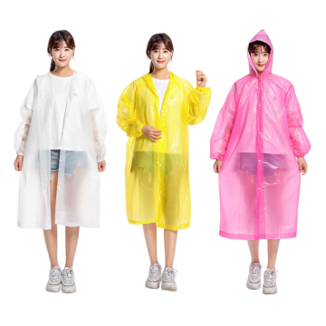 Wholesale Polar Everest EVA Raincoat: Waterproof, Reusable, Unisex Hooded Raincoat for Adults - 100g Snap Button