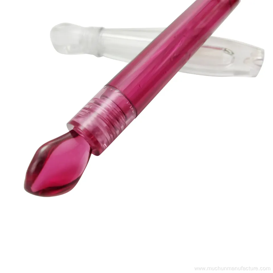 Red Crystal Lip Gloss Tube Plastic