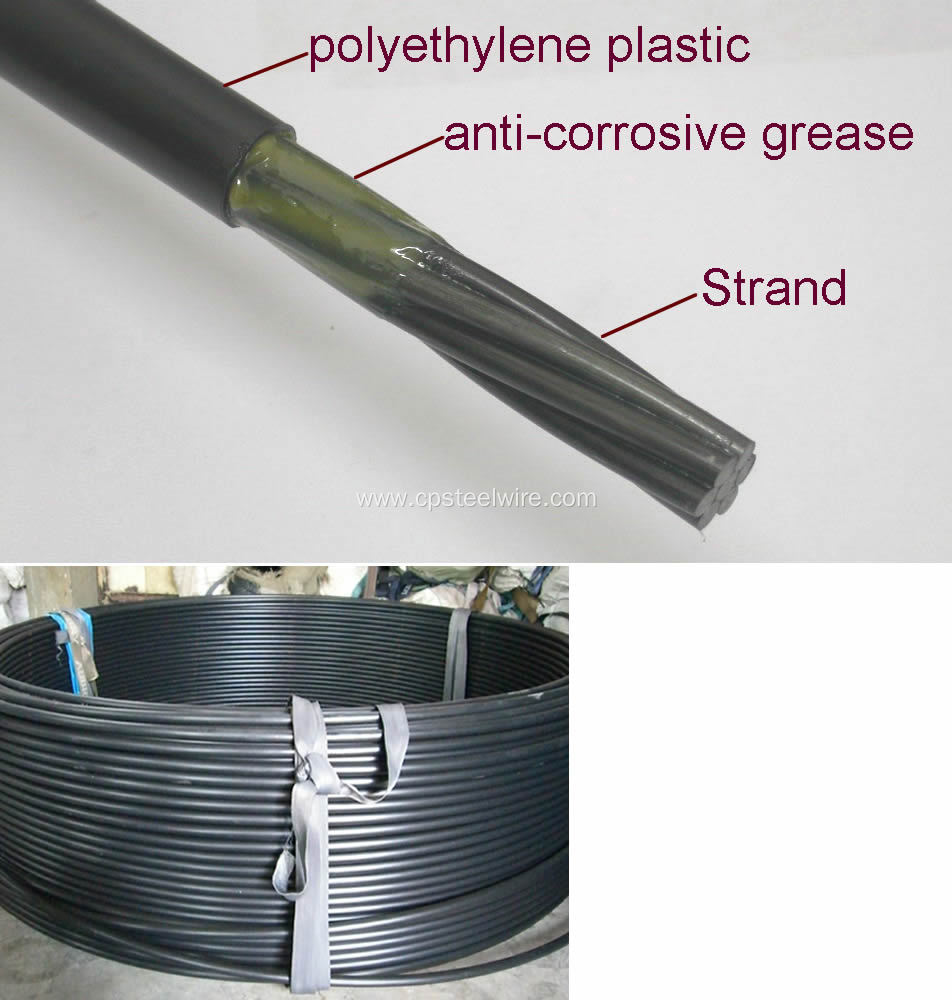 15.7mm unbonded PC Strand