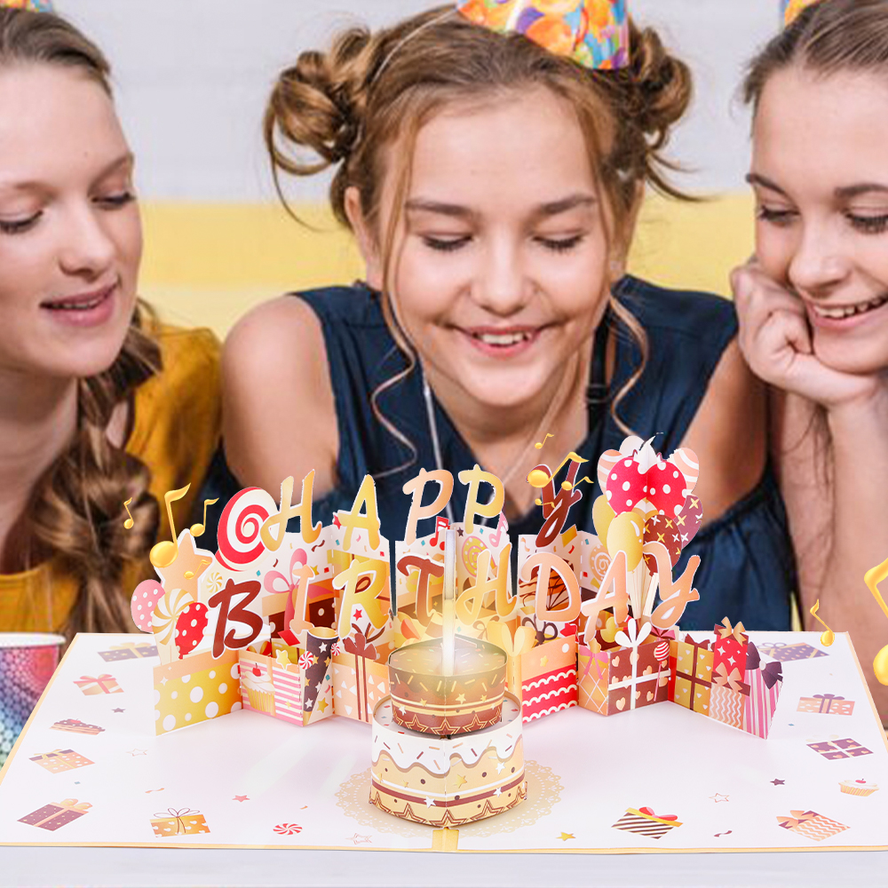light up party pop up card