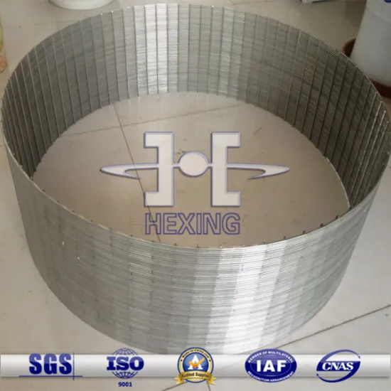 cylinder shape 304 stainless steel wedge wire screen mesh