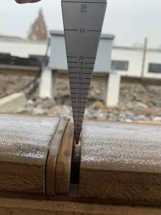 Stainless Rail Gap Gauge Ruler for Measurement Rail Gap