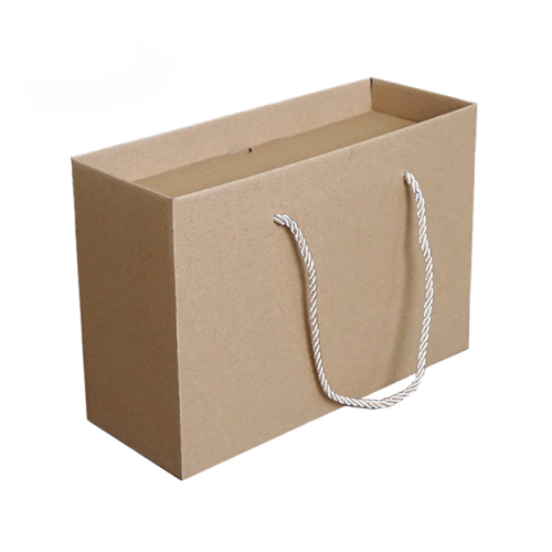 3 Layers Eco-Friendly Handle Brown Corrugated Box Packaging