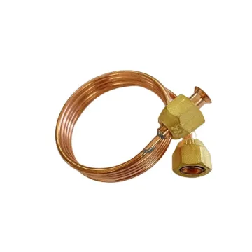 50-100cm Copper Refrigeration Tube with Brass Nuts and Flaring: Standard Length Capillary Tubing