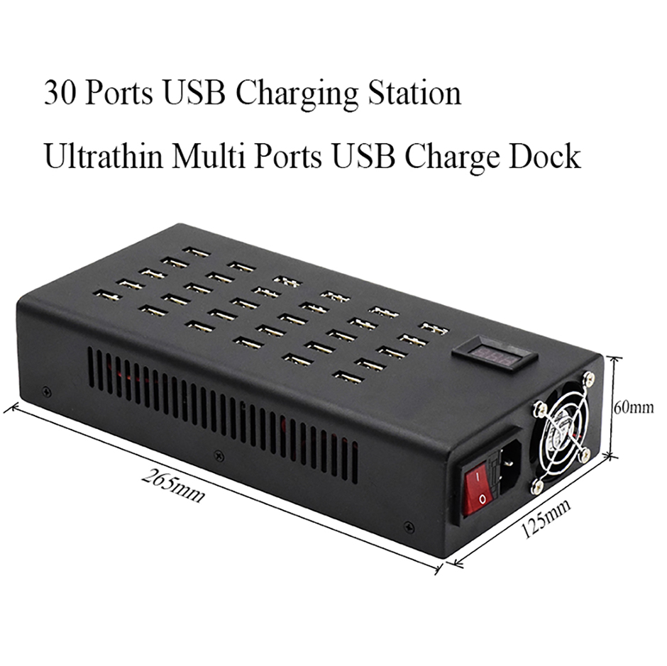 30 puertos de cargador USB multiportador