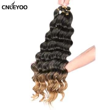 Deep Wave Bulk Crochet Hair Mixed Light Brown 20 Inch Pretwisted Deep Hair Crochet Braids For Women