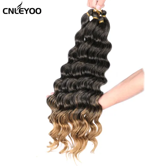 Deep Wave Bulk Crochet Hair Mixed Light Brown 20 Inch Pretwisted Deep Hair Crochet Braids For Women