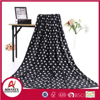 Double-sided printing coral fleece knitted blanket