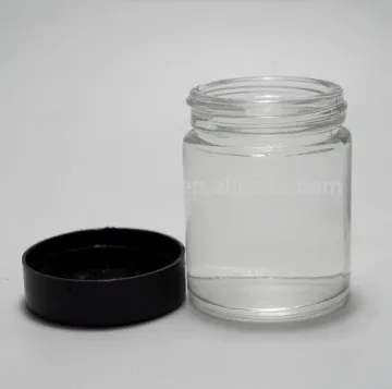 100ml and 400ml straight side cylinder shaped glass mason jar with plastic lid