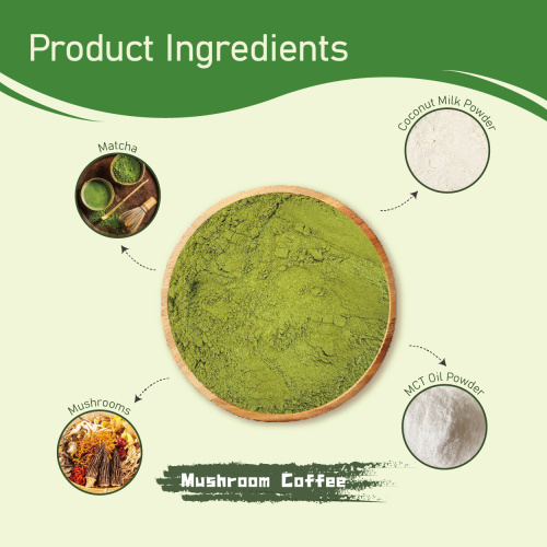 Polvere di caffè ai funghi matcha