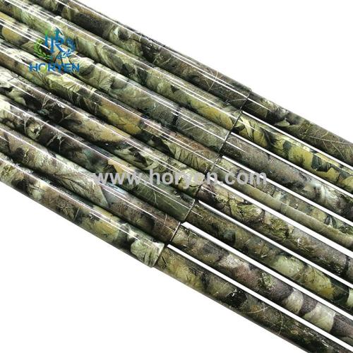 Round Tube Custom colored water transfer painted carbon fiber pole Factory