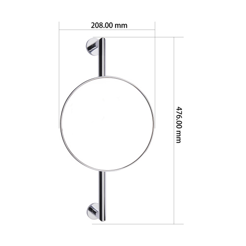 Adjustable wall makeup mirror