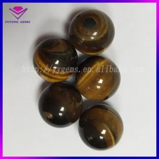 Ball Shaped Loose Natural Tiger Eyes Price Gemstone for Bracelet
