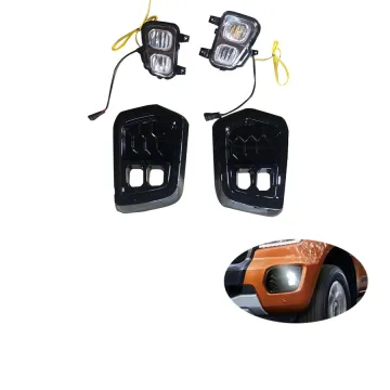 LED Car Light Fog Lamp DRL Fog Light Turning Signal Dual Color For Ranger T8 2018-2021