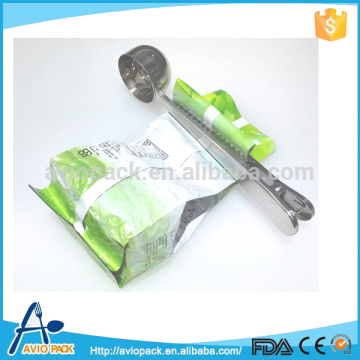 Creative kitchen gadgets 304 stainless steel coffee spoons FDA approved measuring spoons with clips silver