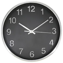 Unified Elegance 10" Wall Clock|Silver/Gold/Rose Gold Electroplated Frame, Hands & Numerals|Black Dial
