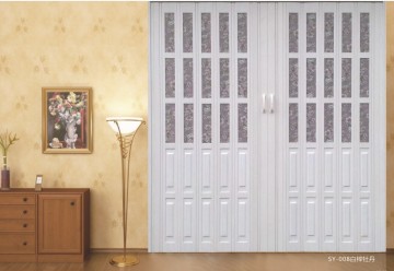 plastic hollow core door, pvc accordion folding door