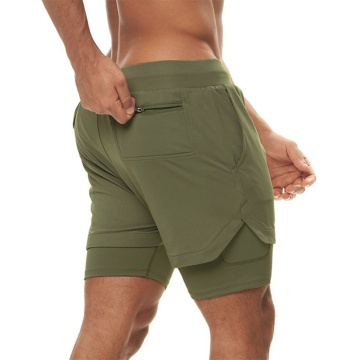 Mens na pang-gym na Sportswear 2 in 1 Shorts