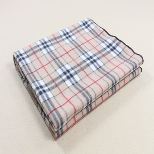 Jeté de voyage pour couverture en molleton micro-peluche imprimé grille