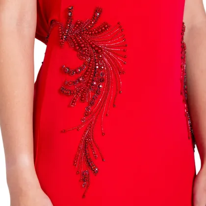 OEM red fashionanle long women evening dress evening gowns online