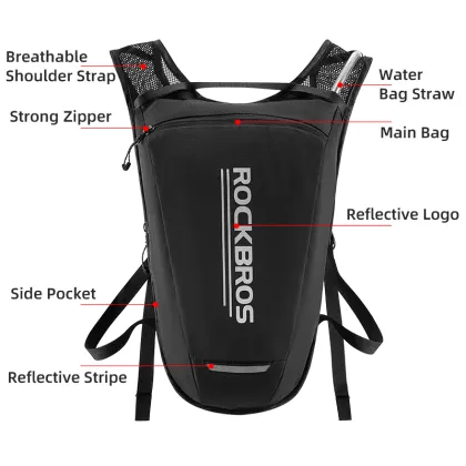 ROCKBROS Outdoor Cycling Water Bag 2L Hydration Backpack for Running and Cycling