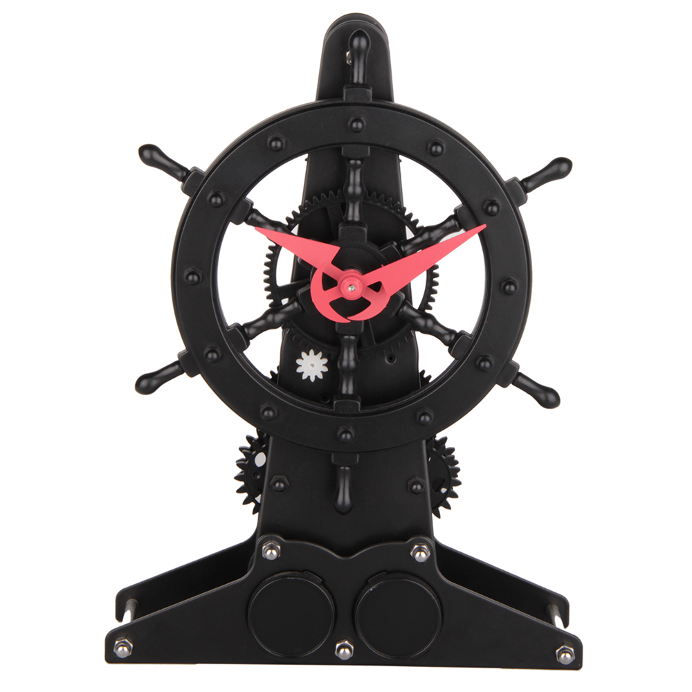 Black Rudder Gear Desk Clock