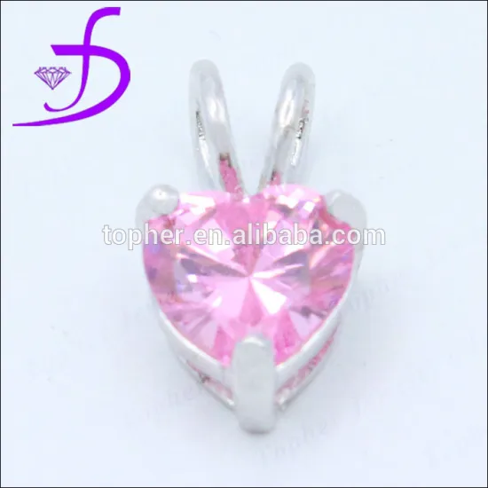 Wholesale Charms Collection Diamond Charms Jewelry red heart stone pendant