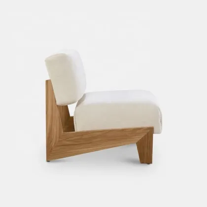 Schulte Slipper Chair: Modern Solid Wood Tufted Living Room Chair Factory Direct