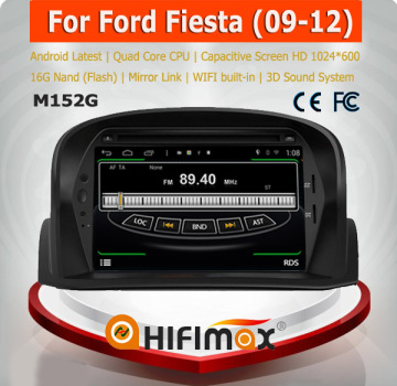 HIFIMAX Android 4.4.4 car multimedia for Ford Fiesta with 4 Core CPU 16G Hard disk HD1024*600 capacitive screen