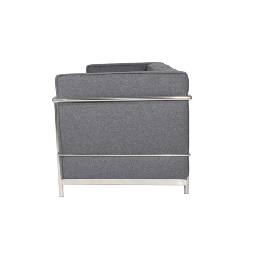 Samtida Le Corbusier LC2 3 -sits tyg soffa